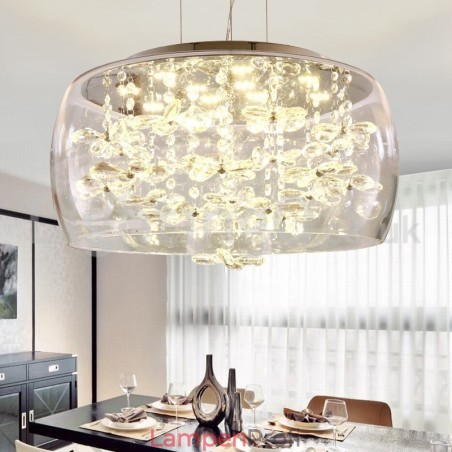 Moderne 40CM 50CM Runde Klarglas Lampe Schatten Kristall Pendelleuchte Moderne 40CM 50CM Runde Klarglas Lampe Schatten Kristall Pendelleuchte
