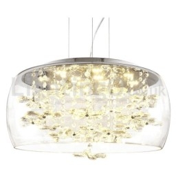Moderne 40CM 50CM Runde Klarglas Lampe Schatten Kristall Pendelleuchte