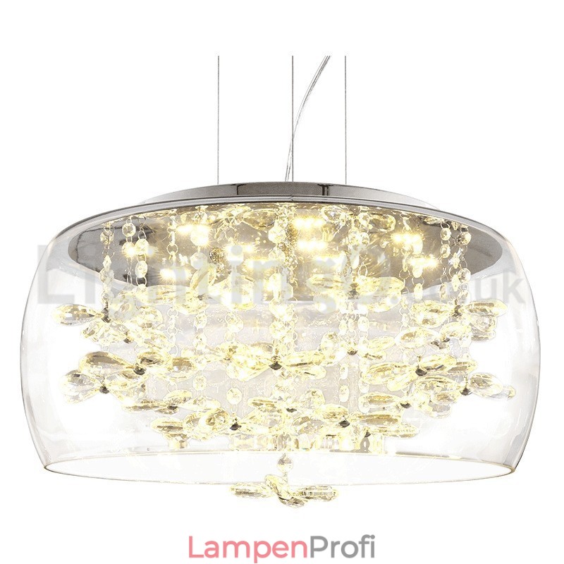 Moderne 40CM 50CM Runde Klarglas Lampe Schatten Kristall Pendelleuchte