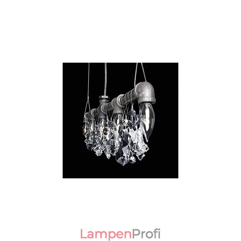 Kreativer Kronleuchter mit 5 Lichtern im nordamerikanischen Stil im Rohrdesign