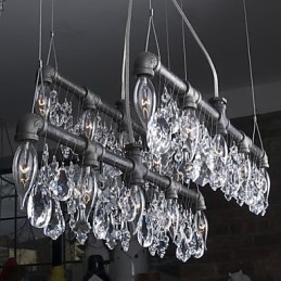 Kreativer Kronleuchter mit 5 Lichtern im nordamerikanischen Stil im Rohrdesign