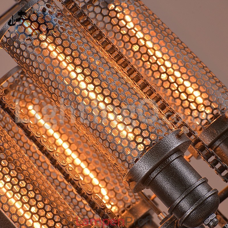 Retro Eisen Zahnrad Pendelleuchte Cafe