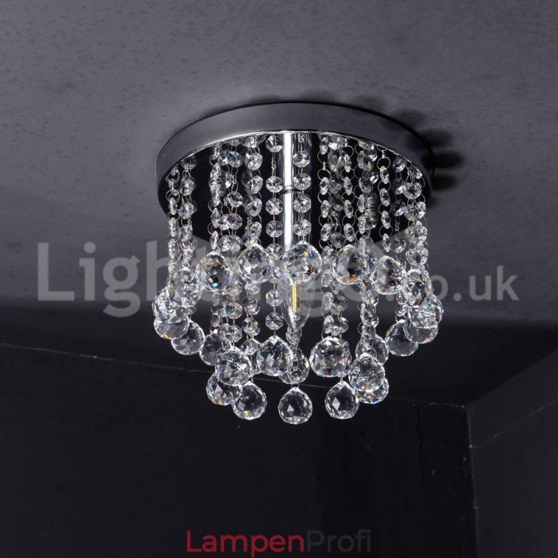 Moderner runder Kristall-Kronleuchter für die Veranda