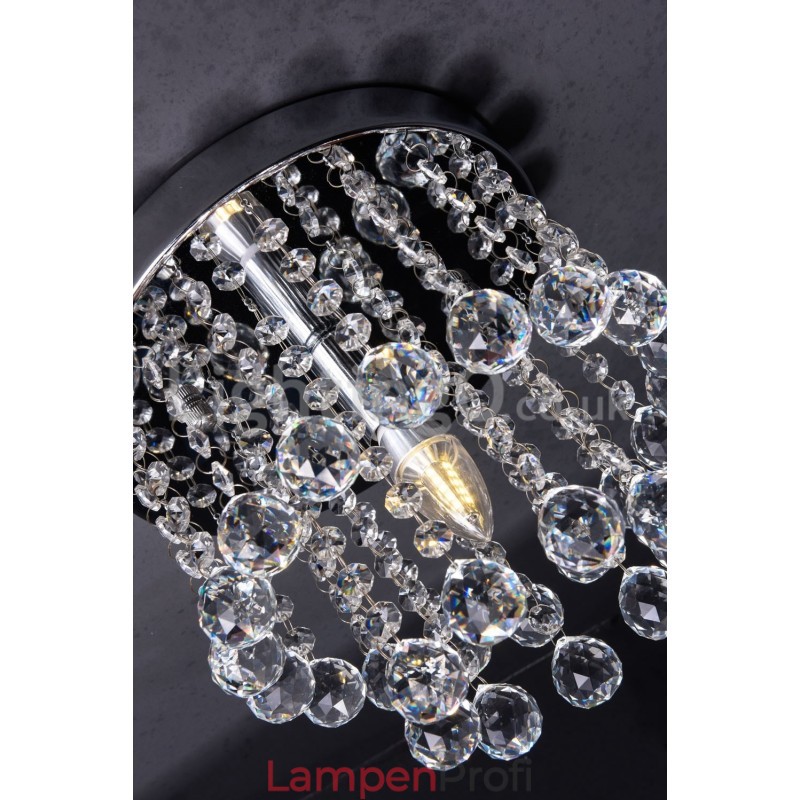 Moderner runder Kristall-Kronleuchter für die Veranda
