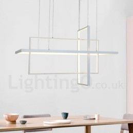 Dimmbare Pendelleuchte mit Fernbedienung Modernes Design Drei Rechtecke