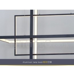 Dimmbare Pendelleuchte mit Fernbedienung Modernes Design Drei Rechtecke