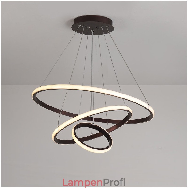 Dimmbare Pendelleuchte mit Fernbedienung im modernen Design der Kreise