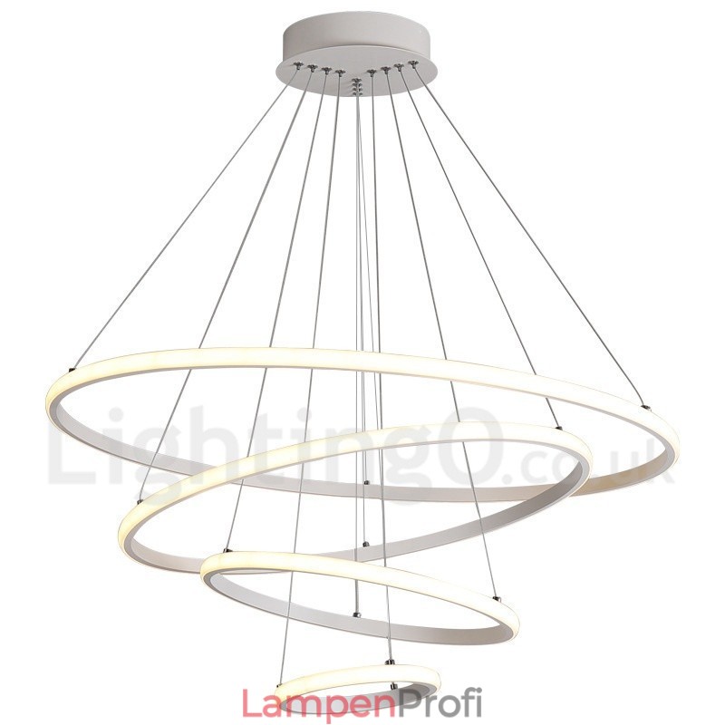 Dimmbare Pendelleuchte mit Fernbedienung im modernen Design der Kreise