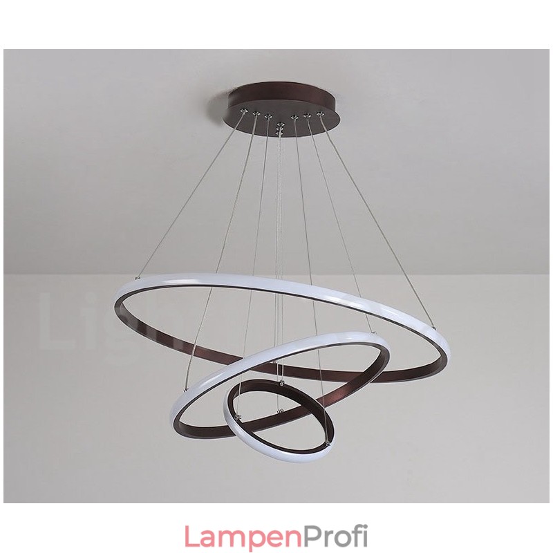 Dimmbare Pendelleuchte mit Fernbedienung im modernen Design der Kreise