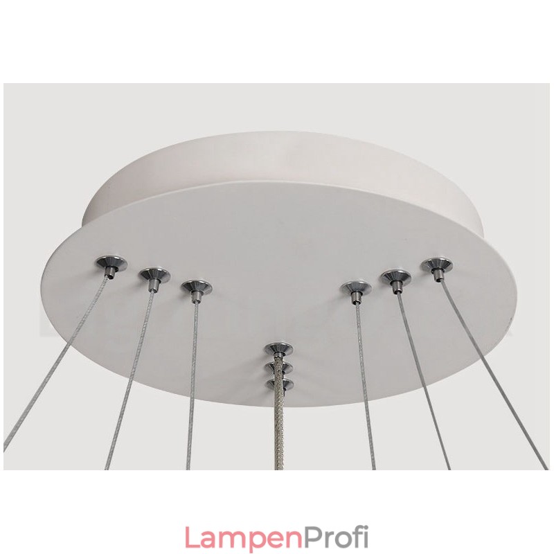 Dimmbare Pendelleuchte mit Fernbedienung im modernen Design der Kreise