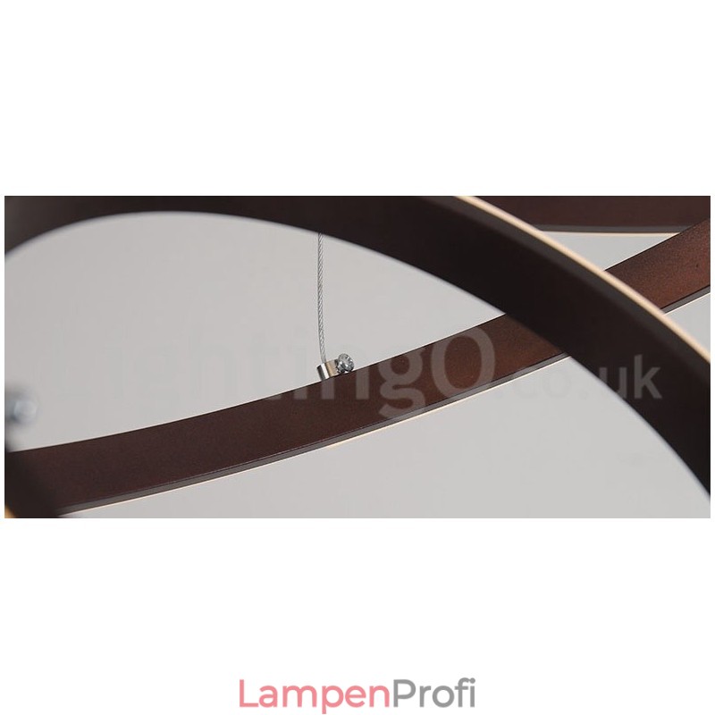 Dimmbare Pendelleuchte mit Fernbedienung im modernen Design der Kreise