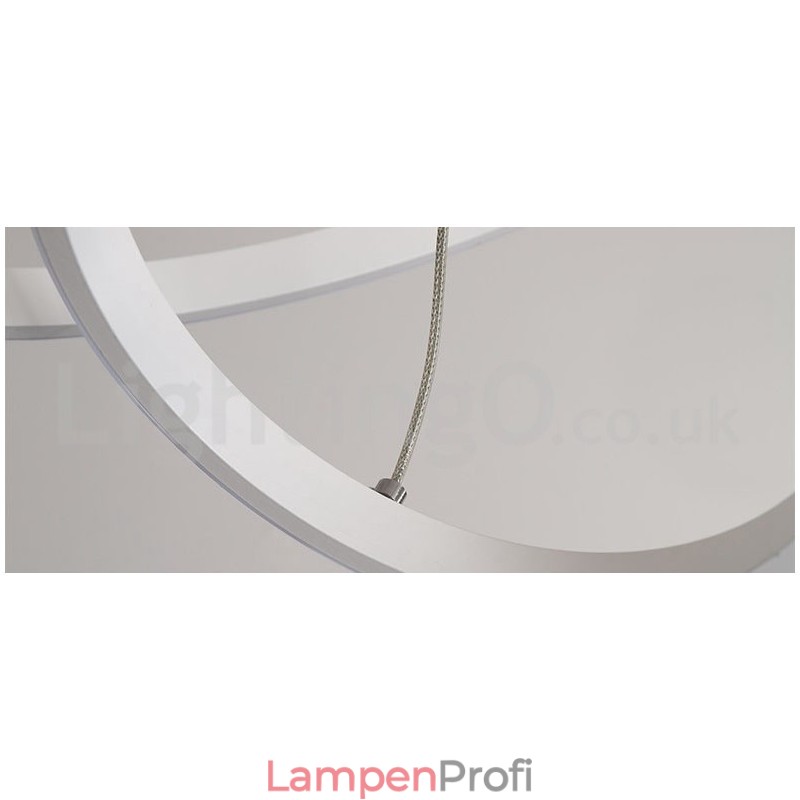 Dimmbare Pendelleuchte mit Fernbedienung im modernen Design der Kreise