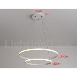 Dimmbare Pendelleuchte mit Fernbedienung im modernen Design der Kreise