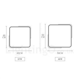 Dimmbare ultradünne mehrfarbige quadratische Deckenleuchte aus Holz mit Acrylschirm, Deckenlampe im nordischen Stil