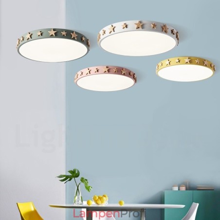Dimmbare ultradünne, mehrfarbige, runde Deckenleuchte aus Holz mit Acrylschirm, Deckenlampe im nordischen Stil Dimmbare ultradünne, mehrfarbige, runde Deckenleuchte aus Holz mit Acrylschirm, Deckenlampe im nordischen Stil