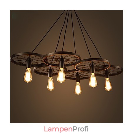 Beleuchtung Industriellen Loft-Stil Schmiedeeisen Kronleuchter Cafe Rad Kronleuchter