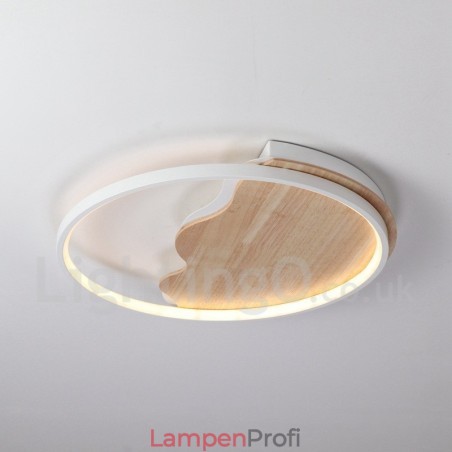 Dimmbare weiße runde Deckenleuchte aus Holz in Wolkenform, ultradünne Deckenlampe, kann auch als Wandleuchte verwendet werden Dimmbare weiße runde Deckenleuchte aus Holz in Wolkenform, ultradünne Deckenlampe, kann auch als Wandleuchte verwendet werden