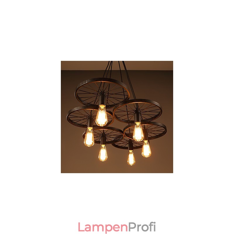 Beleuchtung Industriellen Loft-Stil Schmiedeeisen Kronleuchter Cafe Rad Kronleuchter