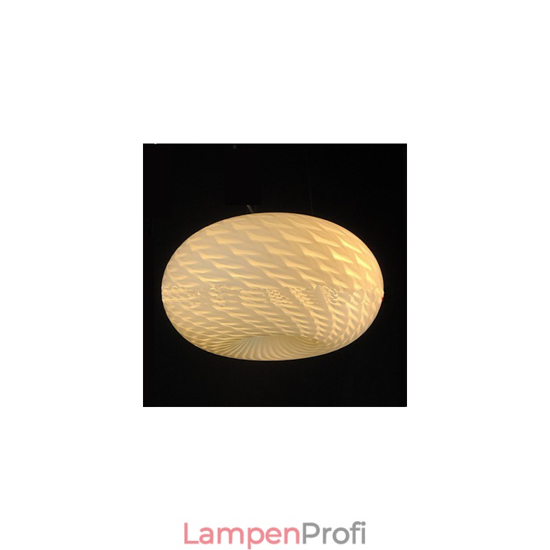 Moderne minimalistische geschnitzte milchig weiße Kronleuchterlampe
