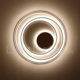 Dimmbare weiße Ringe Holz Deckenleuchte Ultradünne Deckenlampe Kann Auch Als Wandleuchte Verwendet Werden