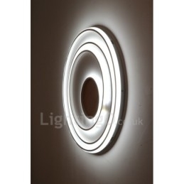 Dimmbare weiße Ringe Holz Deckenleuchte Ultradünne Deckenlampe Kann Auch Als Wandleuchte Verwendet Werden