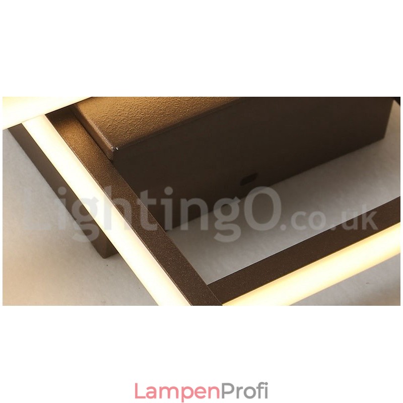 Moderne Deckenleuchte mit zeitgenössischer Aluminium-Malerei, Unterputzleuchte mit Ferndimmer, kann auch als Wandleuchte verwendet werden