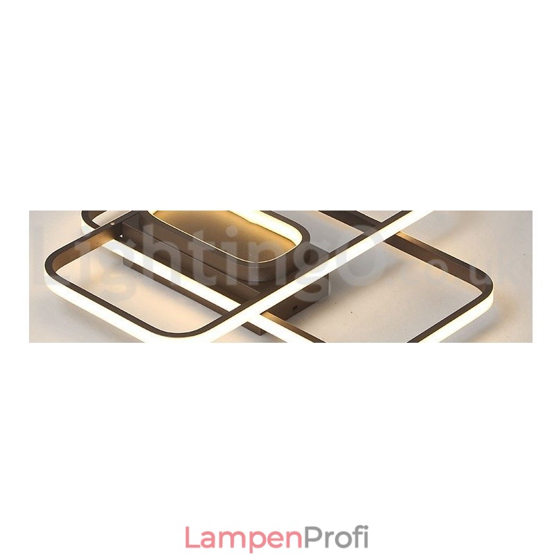 Moderne Deckenleuchte mit zeitgenössischer Aluminium-Malerei, Unterputzleuchte mit Ferndimmer, kann auch als Wandleuchte verwendet werden