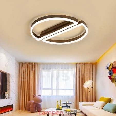 Runde, moderne Deckenleuchte aus Aluminium, Unterputzleuchte mit Ferndimmer, kann auch als Wandleuchte verwendet werden Runde, moderne Deckenleuchte aus Aluminium, Unterputzleuchte mit Ferndimmer, kann auch als Wandleuchte verwendet werden