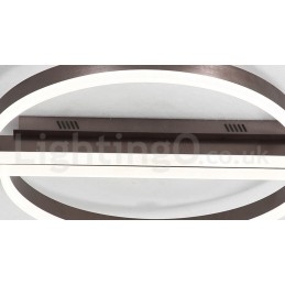 Runde, moderne Deckenleuchte aus Aluminium, Unterputzleuchte mit Ferndimmer, kann auch als Wandleuchte verwendet werden