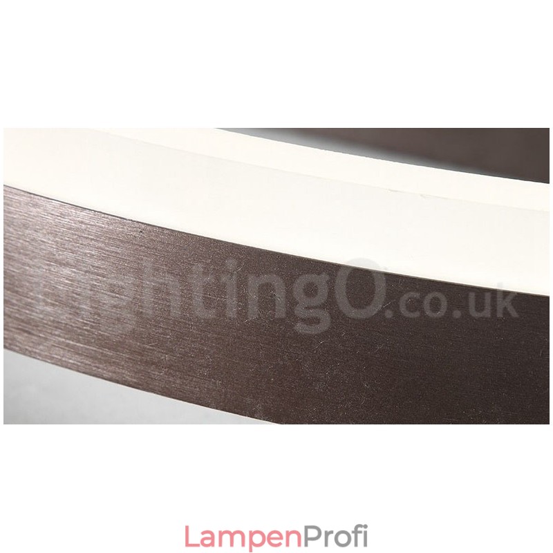 Runde, moderne Deckenleuchte aus Aluminium, Unterputzleuchte mit Ferndimmer, kann auch als Wandleuchte verwendet werden