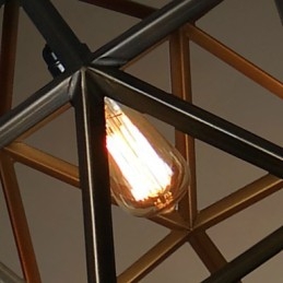 Rustikaler Lodge-Kronleuchter im Vintage-Stil aus Metall