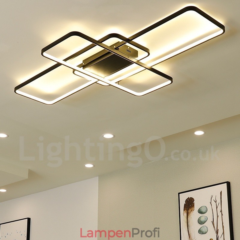 Moderne Deckenleuchte mit zeitgenössischer Aluminium-Malerei, bündige Wandleuchte mit Ferndimmer für Wohnzimmer, Schlafzimmer, kann auch als Wandleuchte verwendet werden