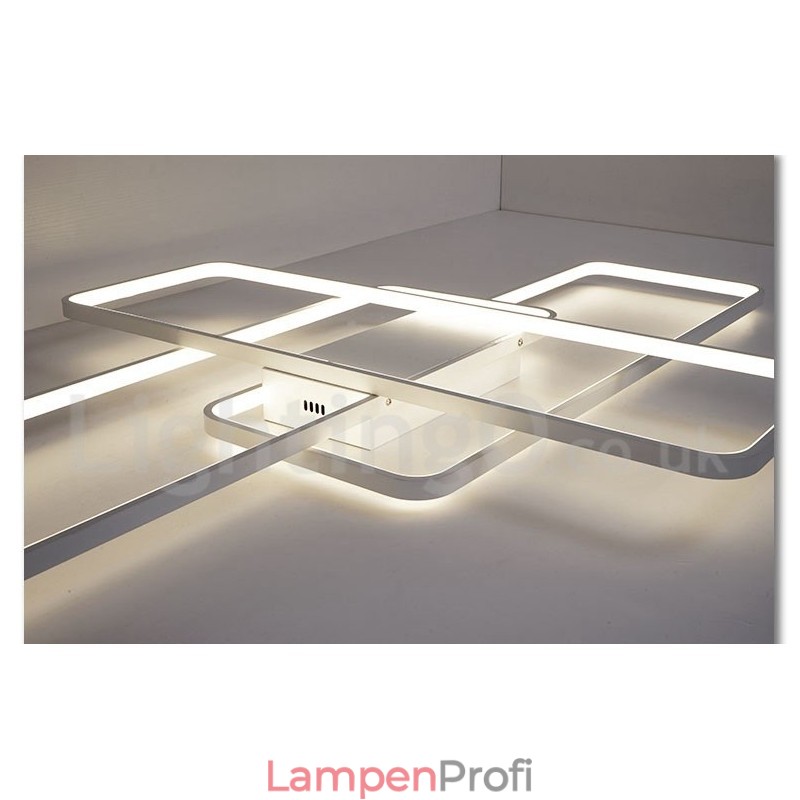 Moderne Deckenleuchte mit zeitgenössischer Aluminium-Malerei, bündige Wandleuchte mit Ferndimmer für Wohnzimmer, Schlafzimmer, kann auch als Wandleuchte verwendet werden