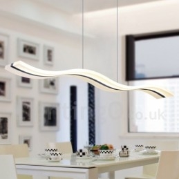 Dimmbare lineare Pendelleuchte mit Fernbedienung, modernes Design
