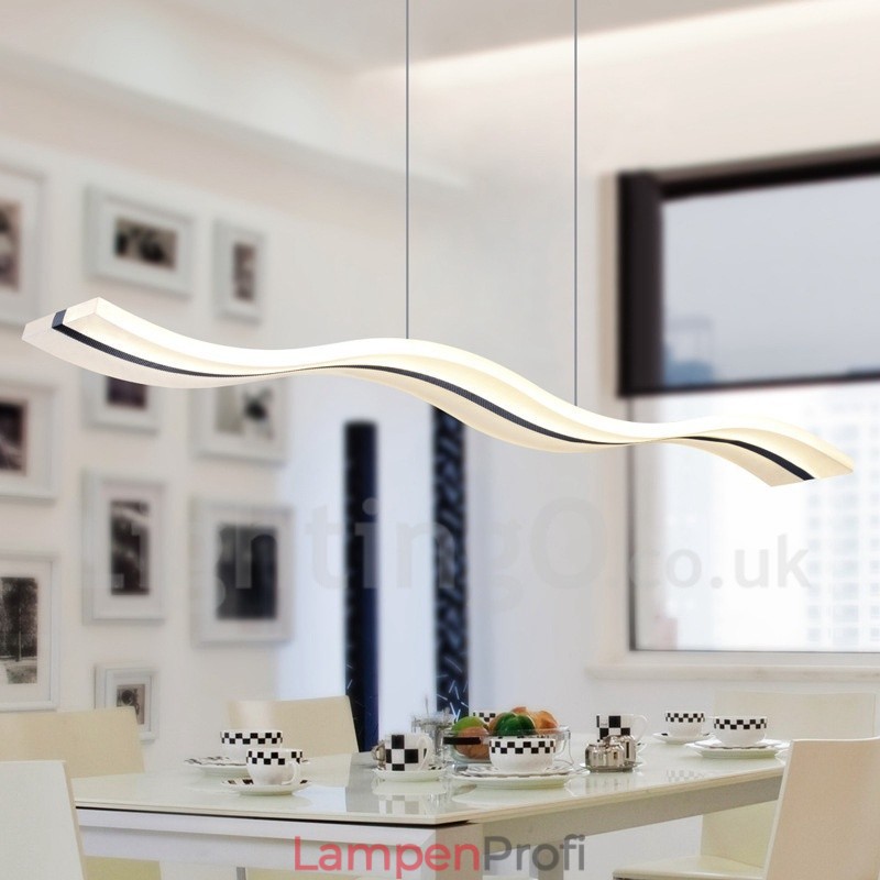 Dimmbare lineare Pendelleuchte mit Fernbedienung, modernes Design