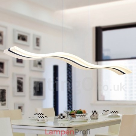Dimmbare lineare Pendelleuchte mit Fernbedienung, modernes Design Dimmbare lineare Pendelleuchte mit Fernbedienung, modernes Design