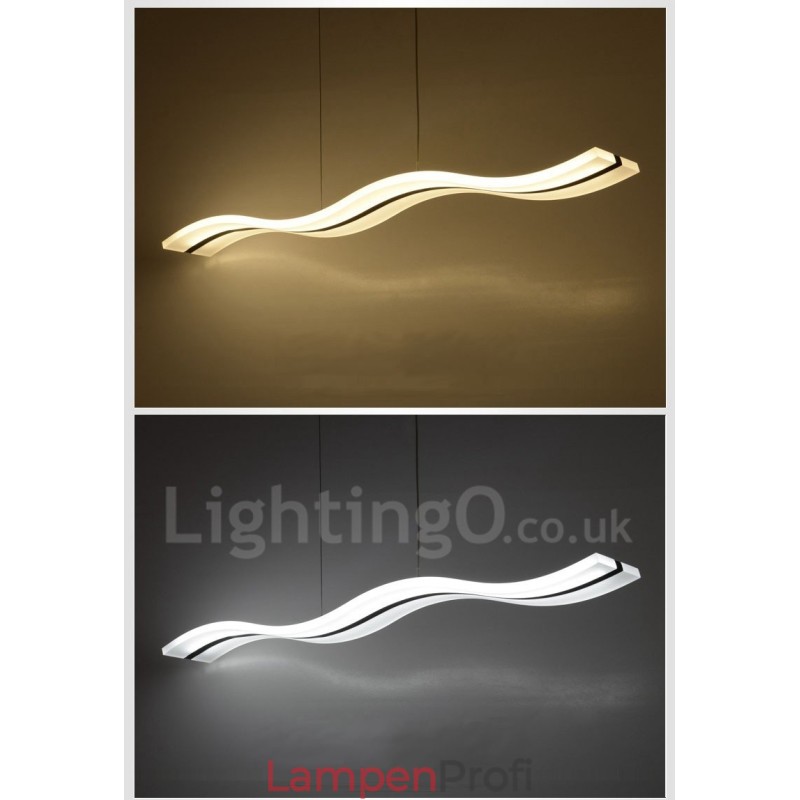 Dimmbare lineare Pendelleuchte mit Fernbedienung, modernes Design