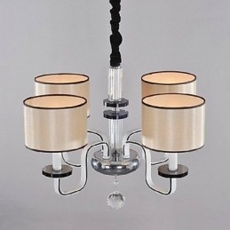 Moderner minimalistischer Kronleuchter, Stoffkunst, Kristall-Kronleuchter