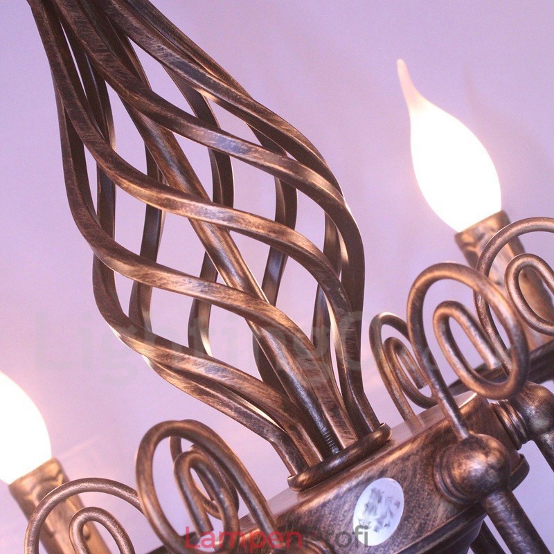 6 Licht Rustikalen Retro Vintage Schwarz Weiß Anhänger Kerze Kronleuchter