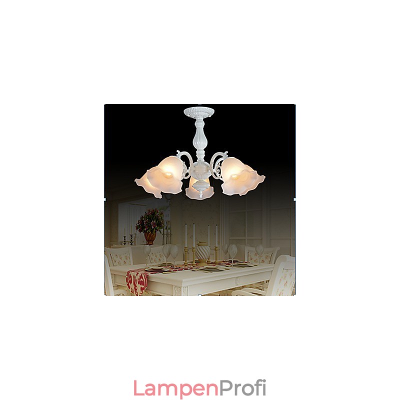 Deckenleuchte Fünf Lichter Weiß Europäisch Retro Klassisch