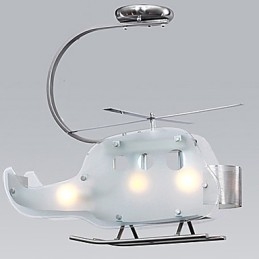 Einfache Kinderlampe Cartoon Glas Hubschrauberlampe