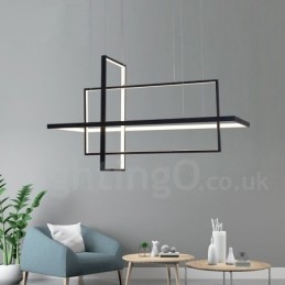 Dimmbare lineare Pendelleuchte mit Fernbedienung Umgebungslicht Lackierte Oberflächen Aluminium Modernes Design