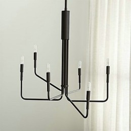 Kronleuchter aus Metall mit ländlicher Malerei