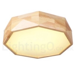 Dimmbare Deckenleuchte aus Holz mit Acrylschirm Deckenlampe im nordischen Stil