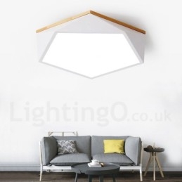 Dimmbare Macaron Multi Farben Holz Deckenleuchte mit Acrylschirm Deckenlampe Nordischer Stil