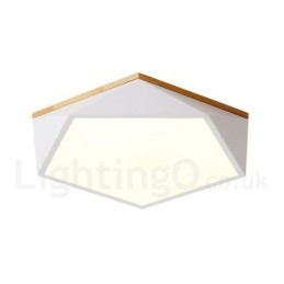 Dimmbare Macaron Multi Farben Holz Deckenleuchte mit Acrylschirm Deckenlampe Nordischer Stil