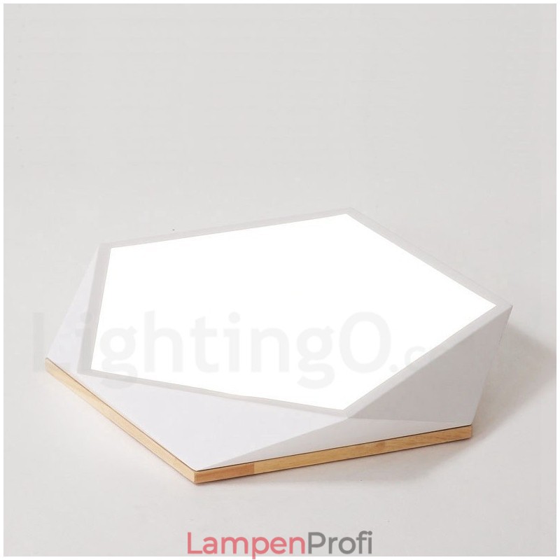 Dimmbare Macaron Multi Farben Holz Deckenleuchte mit Acrylschirm Deckenlampe Nordischer Stil