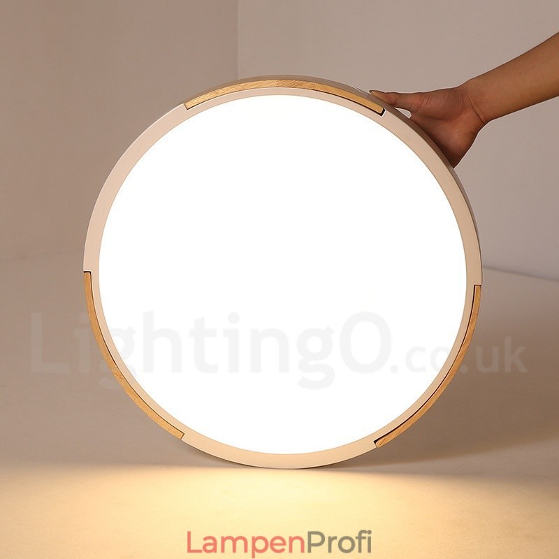 Dimmbare Macaron Multi Colours Holz Ultradünne Deckenleuchte mit Acrylschirm Deckenlampe Nordischer Stil