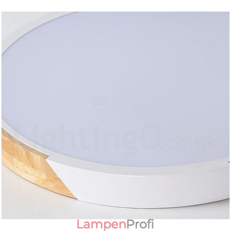 Dimmbare Macaron Multi Colours Holz Ultradünne Deckenleuchte mit Acrylschirm Deckenlampe Nordischer Stil