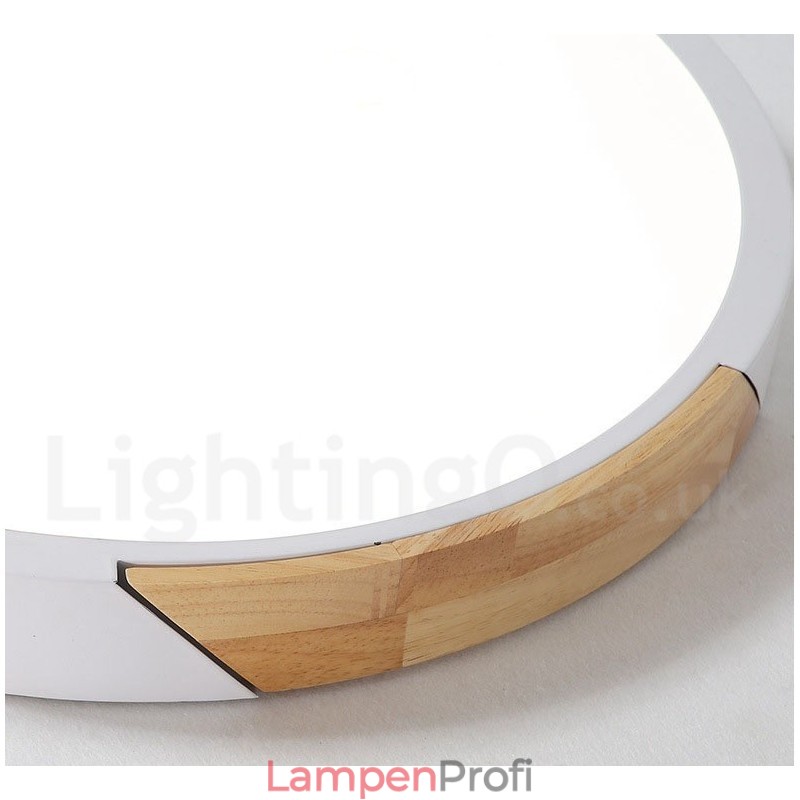 Dimmbare Macaron Multi Colours Holz Ultradünne Deckenleuchte mit Acrylschirm Deckenlampe Nordischer Stil